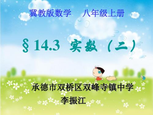 八年级数学上册14.3《实数》