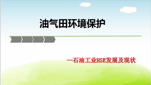 石油工业HSE发展及现状概述PPT(共 37张)