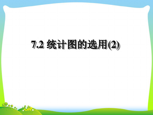 苏科版八年级数学下册第七章《统计表、统计图的选用2》公开课课件