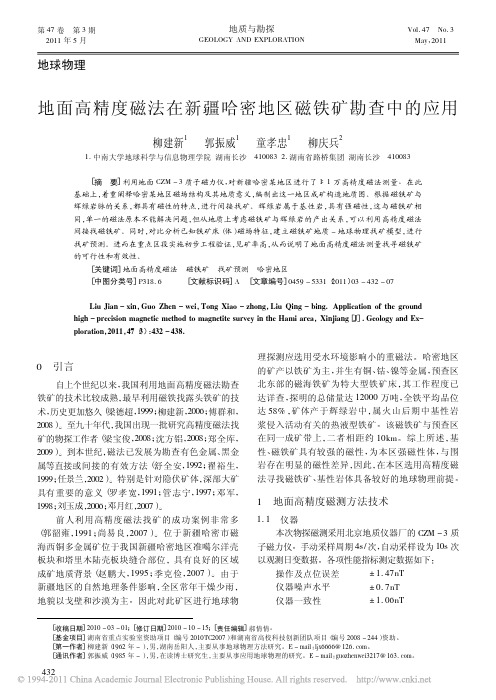 地面高精度磁法在新疆哈密地区磁铁矿勘查中的应用