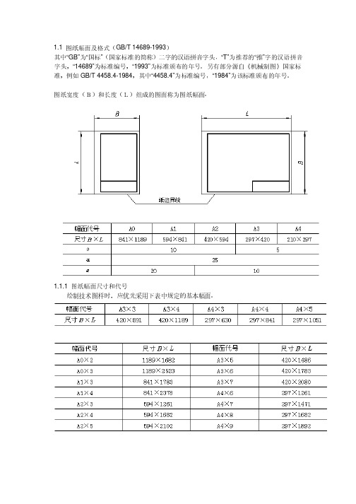 机械制图图框标准