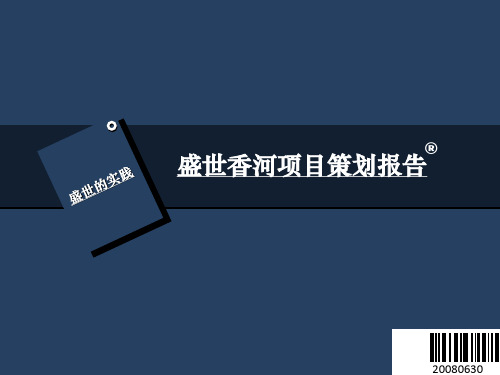 最新盛世香河项目策划报告精品资料