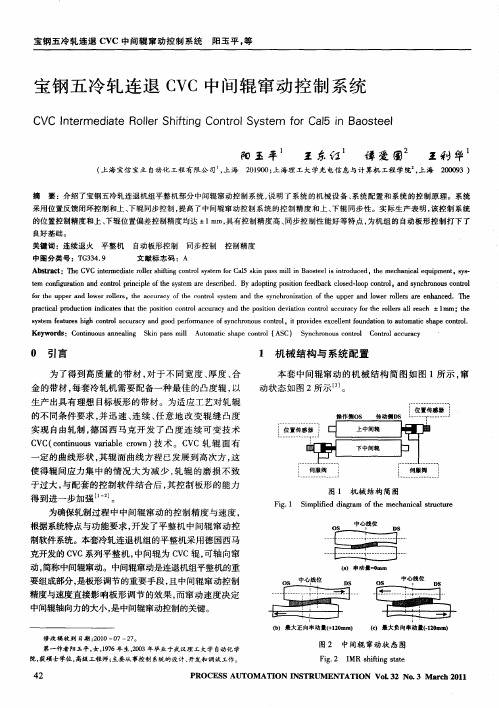 宝钢五冷轧连退CVC中间辊窜动控制系统