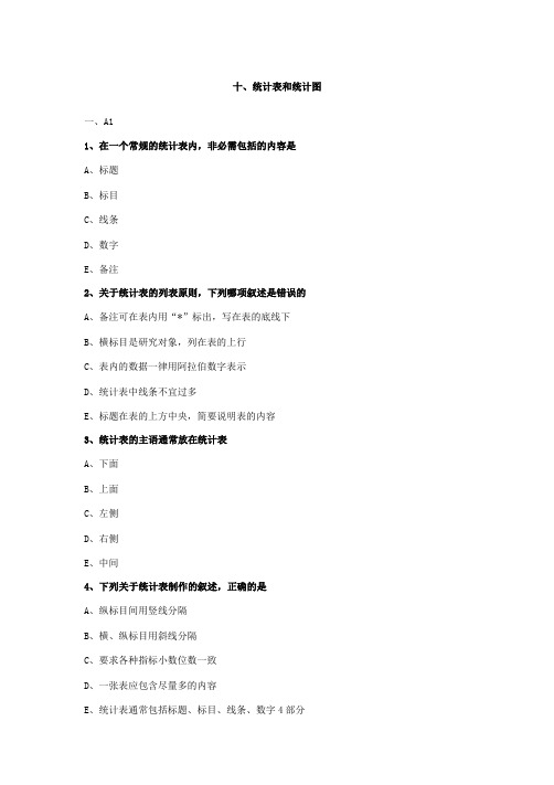 公卫执业医师考试-卫生统计学专项练习题及答案解析(三)