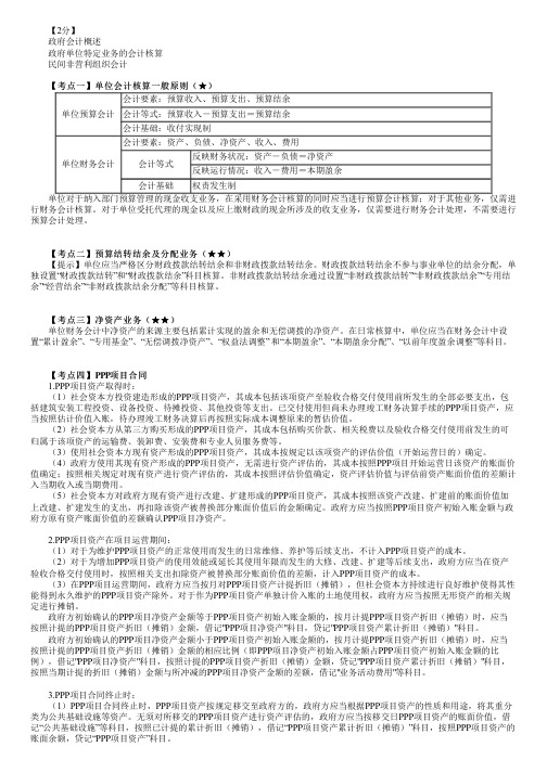 2023年注册会计师《会计》 第三十章 政府及民间非营利组织会计