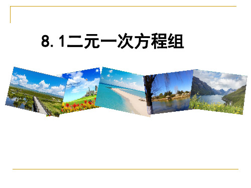 人教版七年级下册课件：第八章二元一次方程组8.1二元一次方程组(共18张PPT)