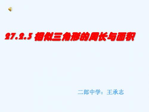 数学人教版九年级下册27.2.3相似三角形的周长与面积