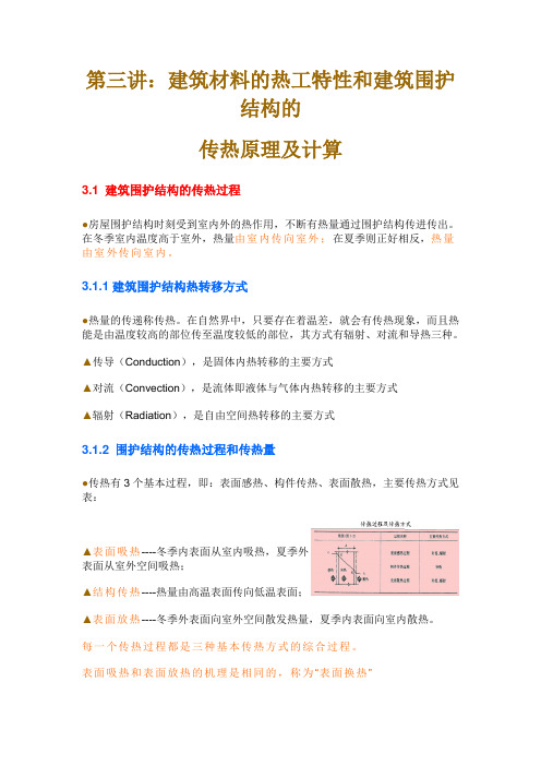 建筑材料的热工特性和建筑围护结构