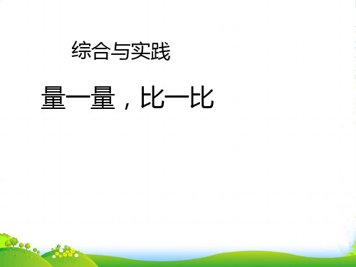 新人教版二年级数学上册：量一量,比一比-课件