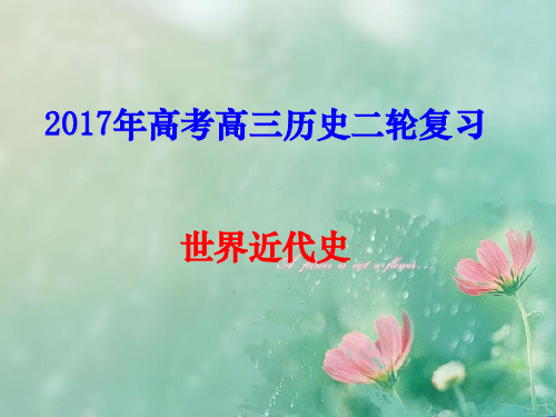 2018-2019天津市武清区杨村第一中学2018-2019高考历史二轮复习课件：世界近代史 (共87张PPT)