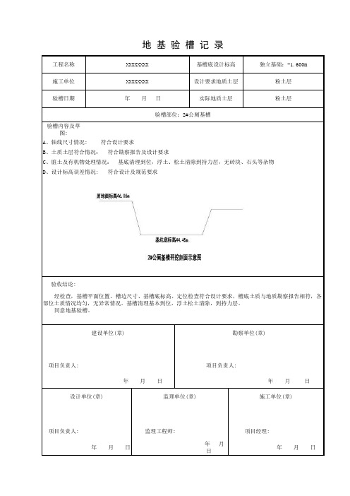 地基验槽记录-2#公厕