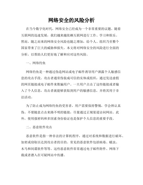 网络安全的风险分析