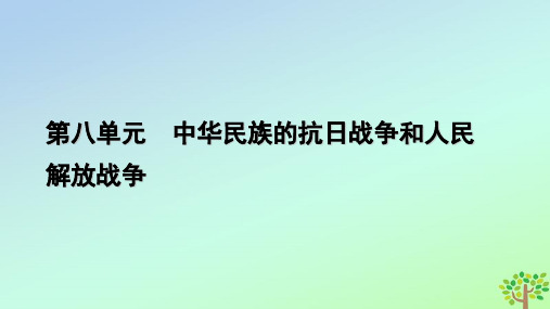 高中历史第8单元第23课从局部抗战到全面抗战课件部编版必修中外历史纲要上