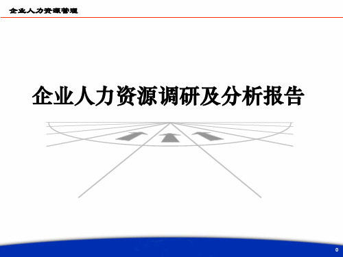 人力资源调研及分析报告ppt课件