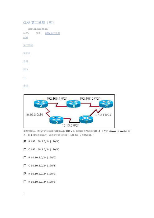 cisco 第2学期 第5单元