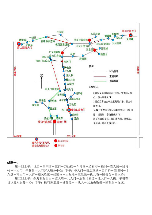 泰山旅游景点路线.doc