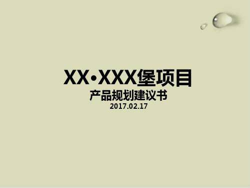【推荐】某地产项目产品规划建议书46