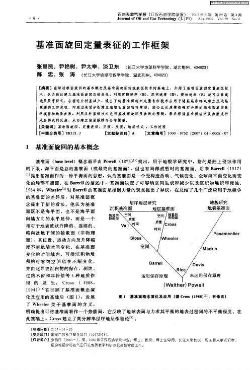 基准面旋回定量表征的工作框架