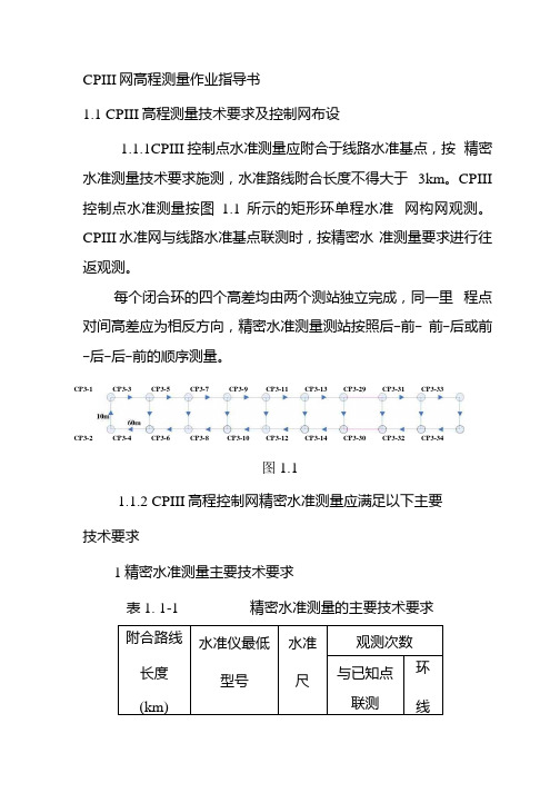 CPⅢ网高程测量作业指导书.docx