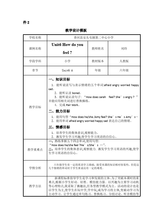 优质课大赛-小学英语-2017年度-研讨课-Unit6Howdoyoufeel刘玲