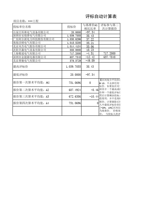 区间复合平均价法(次低价平均)自动计算表格演示教学