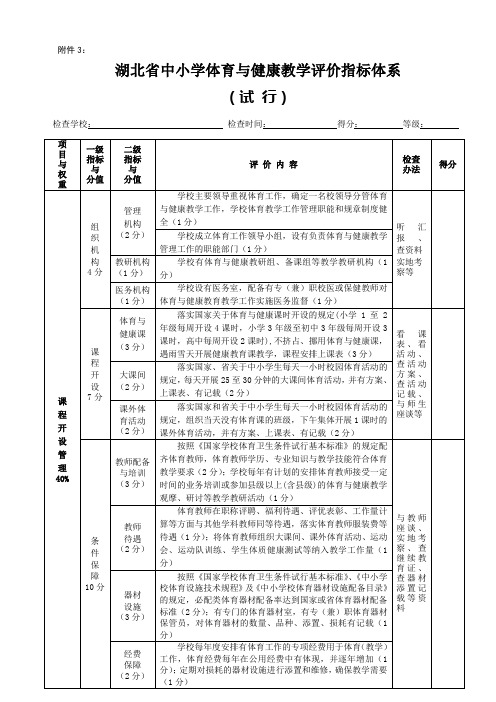 4、湖北省中小学体育与健康教学评价指标体系(试行)doc-