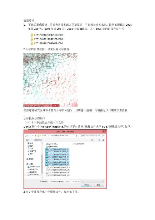 遥感图像ENVI水体提取步骤