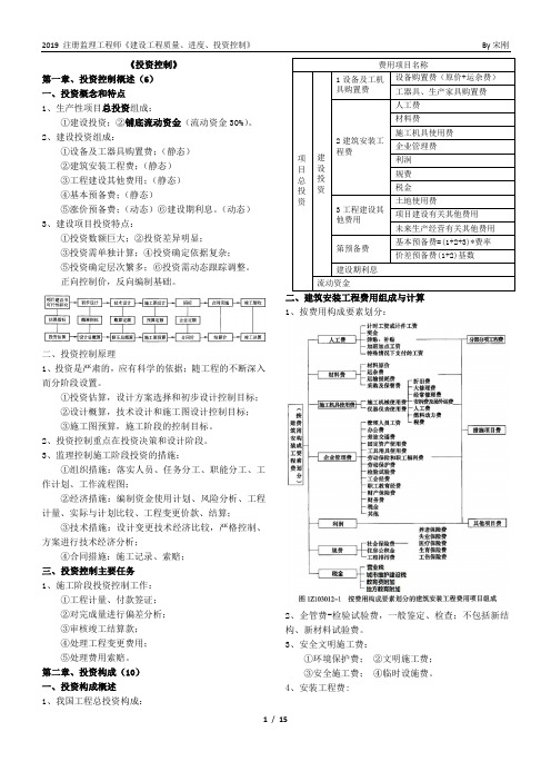 2019 监理三控个人笔记(终稿)