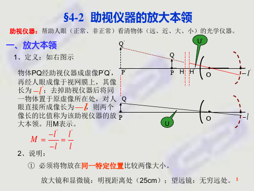 第四章光学仪器显微镜望远镜的放大本领