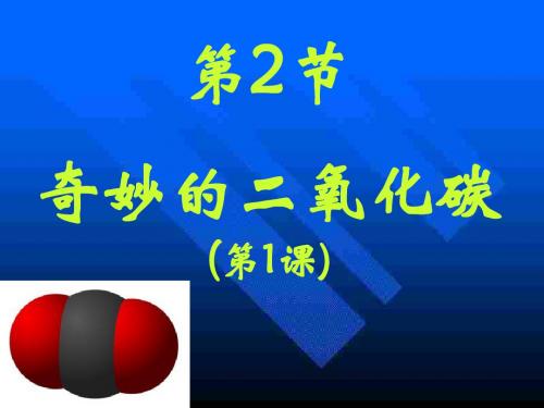 沪教版(全国)化学九年级上册 2.2：奇妙的二氧化碳-课件(共16张PPT)