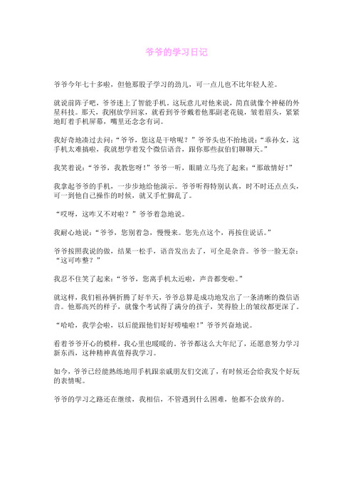 爷爷的学习日记