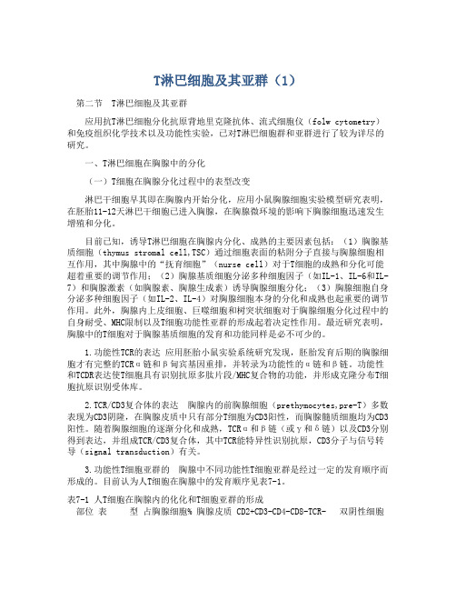 T淋巴细胞及其亚群(1)