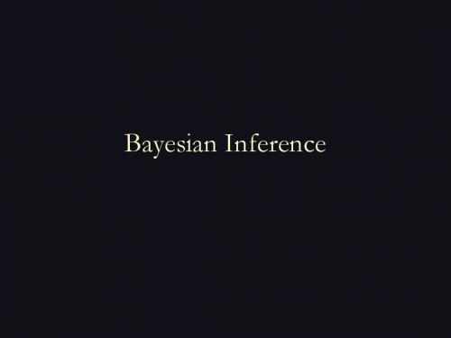 Bayesian Inference