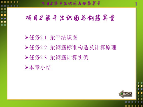 平法识图与钢筋算量项目2梁平法识图与钢筋算量