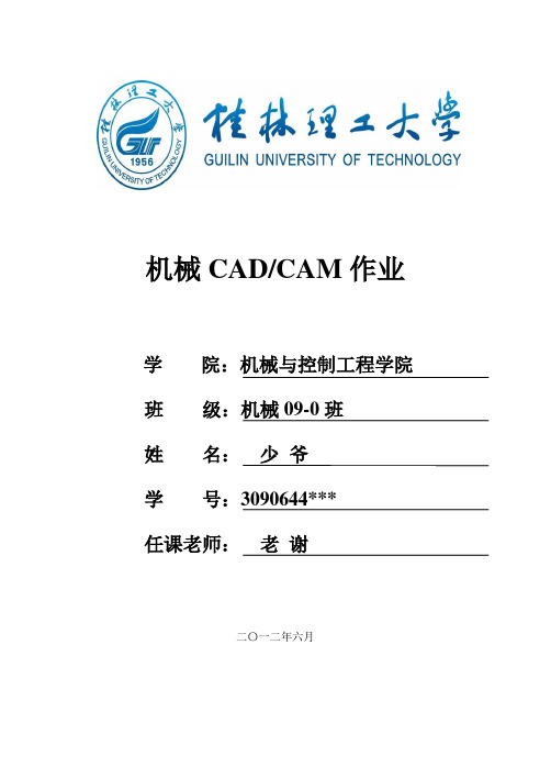 机械CAD、CAM任务书