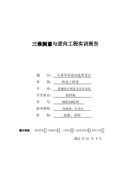 逆向工程技术实训报告模板