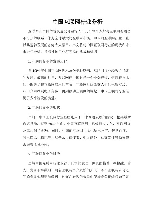 中国互联网行业分析