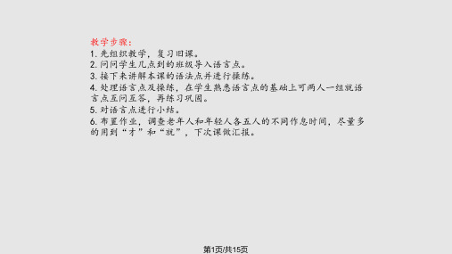 对外汉语教学语法点才和就PPT课件