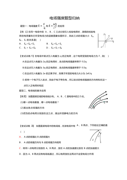 电场强度题型归纳