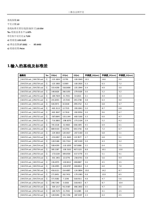 【精】三维自由网平差（学习资料）