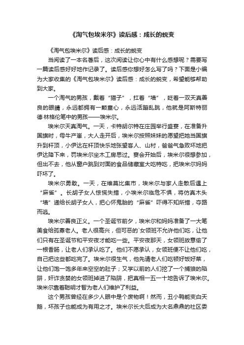 《淘气包埃米尔》读后感：成长的蜕变