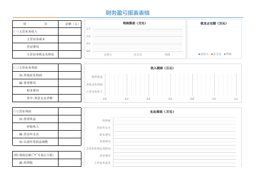 财务盈亏报表表格