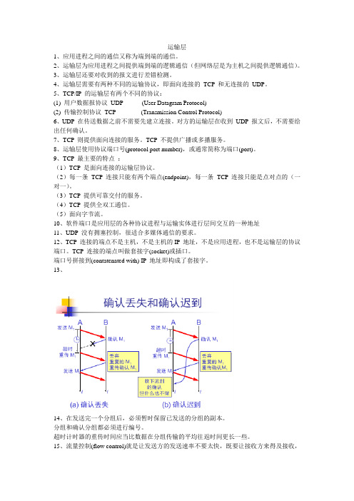 《计算机网络》-运输层整理版