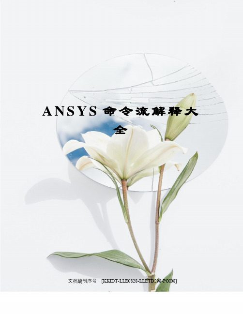 ANSYS命令流解释大全