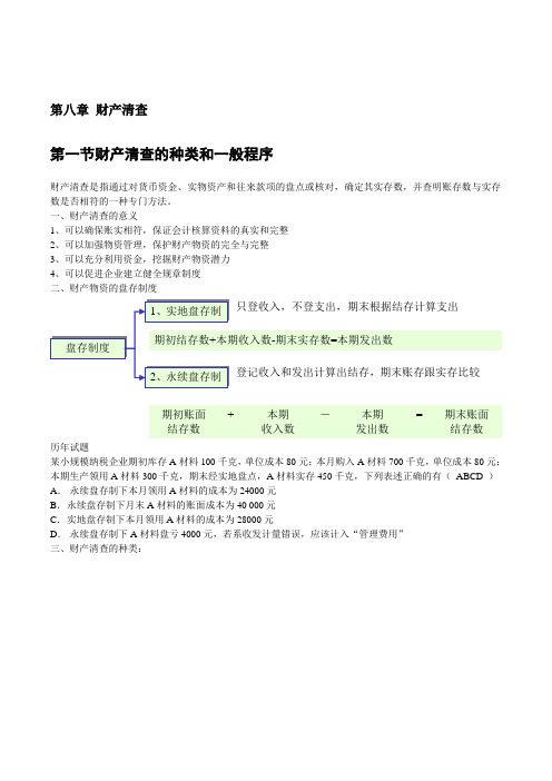 会计基础第八章财产清查课件PPT