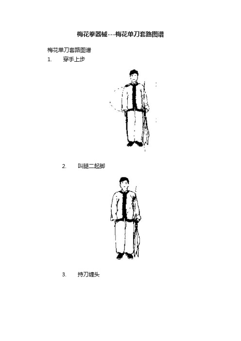 梅花拳器械---梅花单刀套路图谱