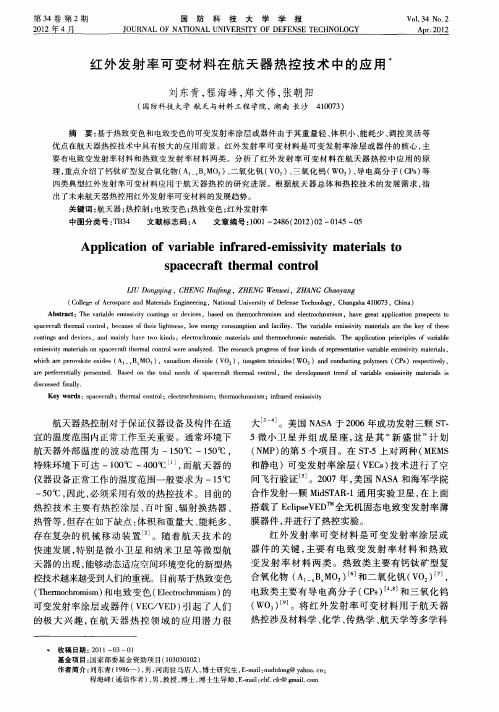 红外发射率可变材料在航天器热控技术中的应用