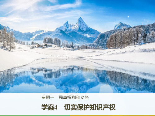 2019届高考政治一轮复习人教版选修5专题一考点四切实保护知识产权学案课件(36张)