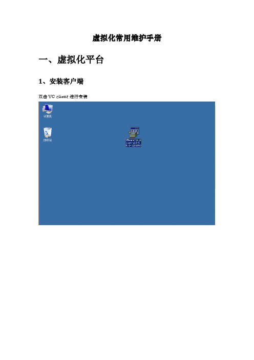 虚拟化常用维护手册
