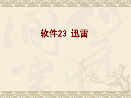 软件23 迅雷